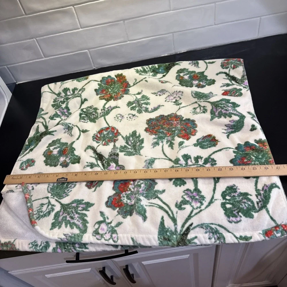 World Market Retro Floral with Birds‎ Towel Set of Two